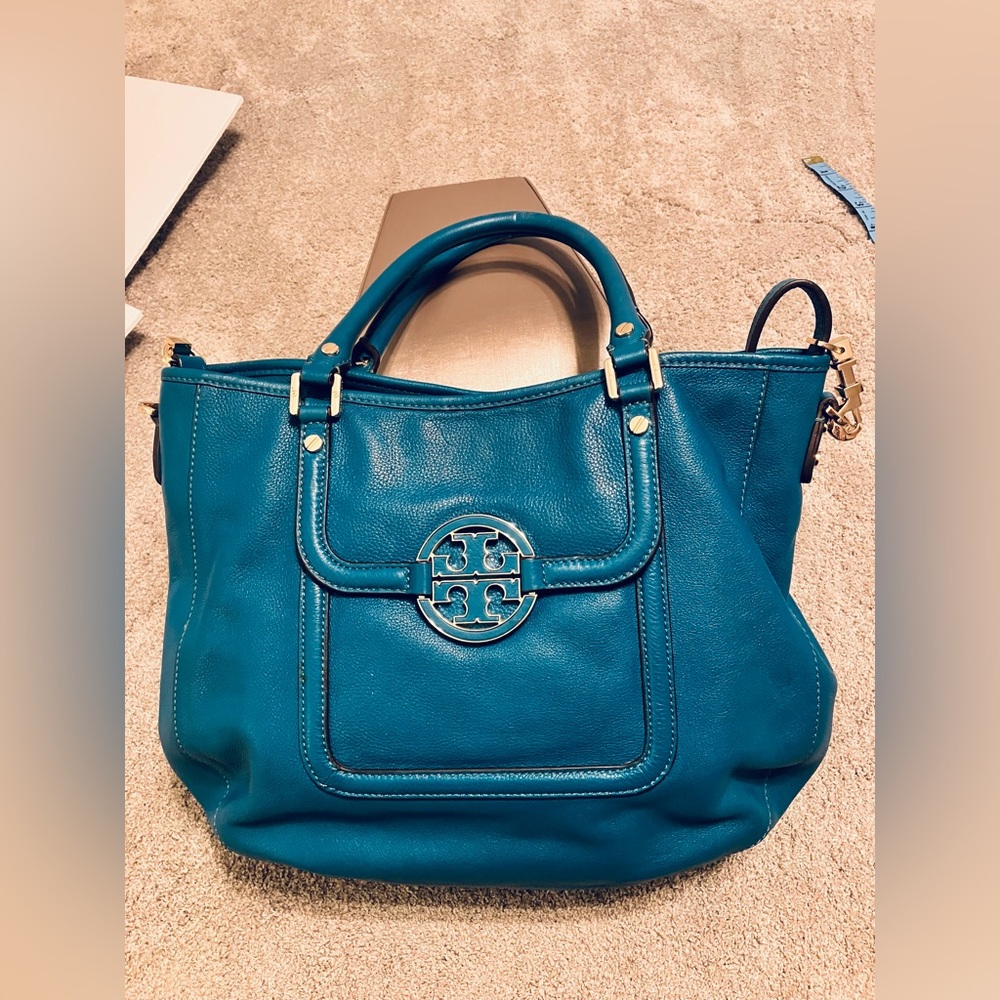 Tory Burch Amanda Hobo EUC Teal - Picture 16 of 16